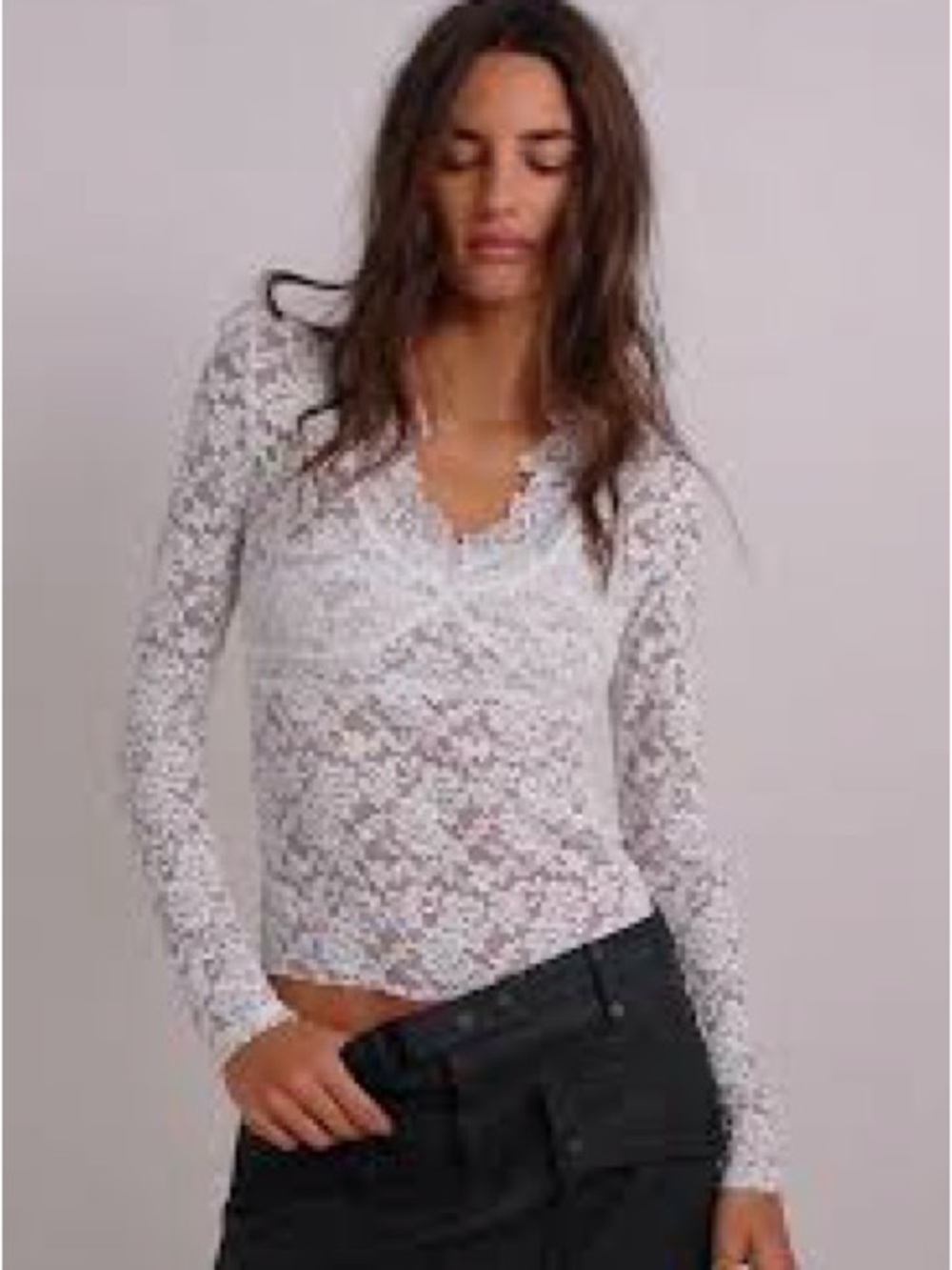 Free People All Day Lace Top NEW - Picture 4 of 10